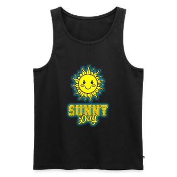 Sunny Day - Männer Premium Bio Tank Top - Schwarz - Vorne - AI Model Male 178 light (178cm)