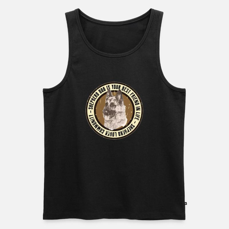 Schäferhund - Männer Premium Bio Tank Top - Schwarz