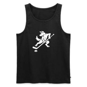 Husky Silhouette Hockey sur glace Design minimaliste - Débardeur bio Premium Homme - noir - Devant - AI Model Male 178 light (178cm)