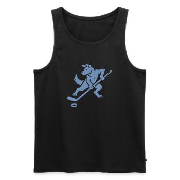 Husky Silhouette Hockey sur glace Design minimaliste - Débardeur bio Premium Homme - noir - Devant - AI Model Male 178 light (178cm)