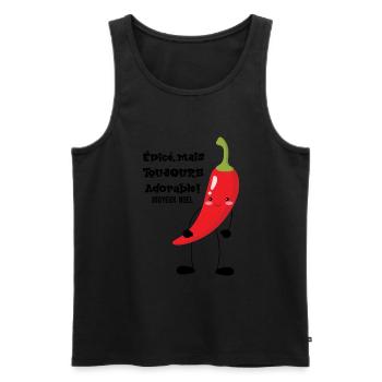 Spicy but still adorable - Men's Premium Organic Tank Top - black - Front - AI Model Male 178 light (178cm)