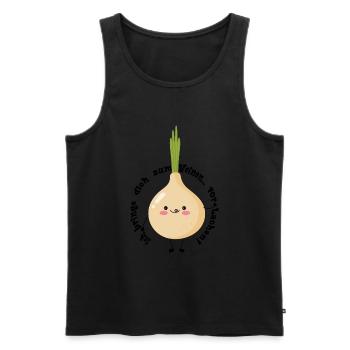 I'll make you cry... with laughter! - Men's Premium Organic Tank Top - black - Front - Michal (187cm)
