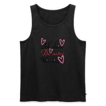 Valentinstag Jahrestag Romantik Sprüche Verliebte - Männer Premium Bio Tank Top - Schwarz - Vorne - Michal (187cm)