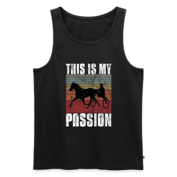 This is my Passion Trotting Races Retro - Men's Premium Organic Tank Top - black - Front - AI Model Male 178 light (178cm)