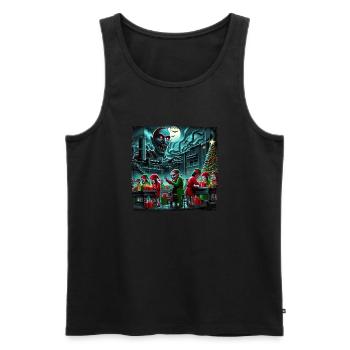 Christmas elves and elves in zombie horror ground - Men's Premium Organic Tank Top - black - Front - Michal (187cm)