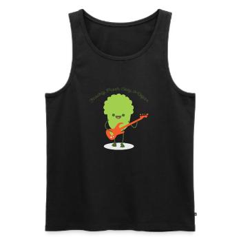 Knackig Frisch Sexy Vegan - Männer Premium Bio Tank Top - Schwarz - Vorne - AI Model Male 178 light (178cm)