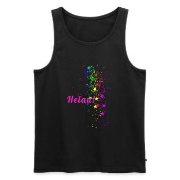 Helau, Confetti, Carnival, Stars - Men's Premium Organic Tank Top - black - Front - AI Model Male 178 light (178cm)