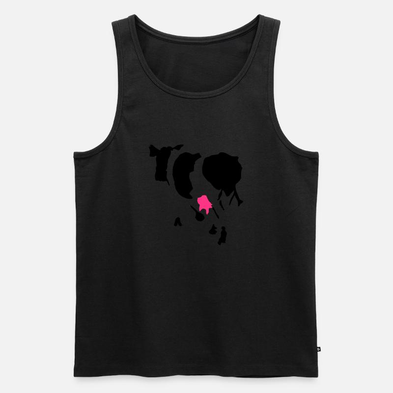 Die Kuh - Männer Premium Bio Tank Top - Schwarz