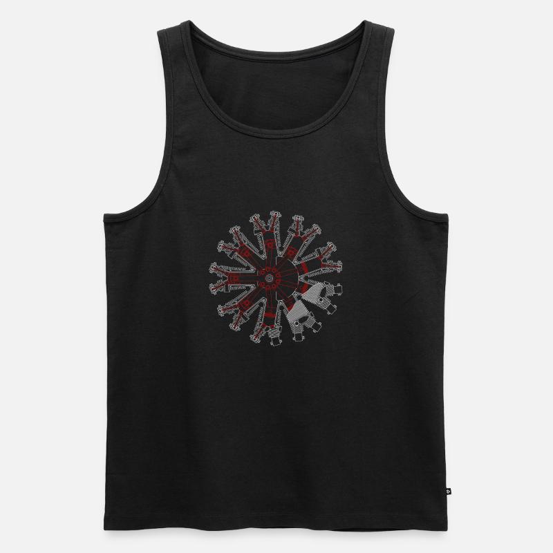 Sternmotor - Männer Premium Bio Tank Top - Schwarz