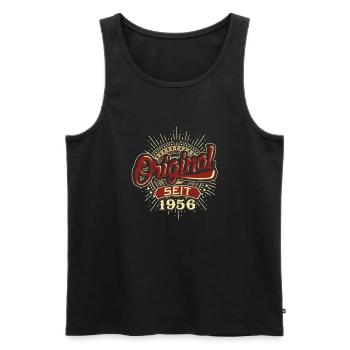 Geburtstag Original seit 1956 - Männer Premium Bio Tank Top - Schwarz - Vorne - Michal (187cm)