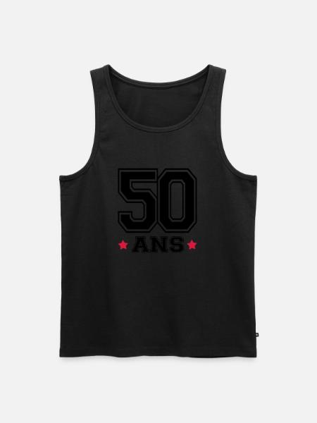 50 ANS - Débardeur bio Premium Homme - noir