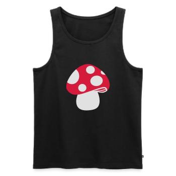Fliegenpilz - Männer Premium Bio Tank Top - Schwarz - Vorne - Michal (187cm)