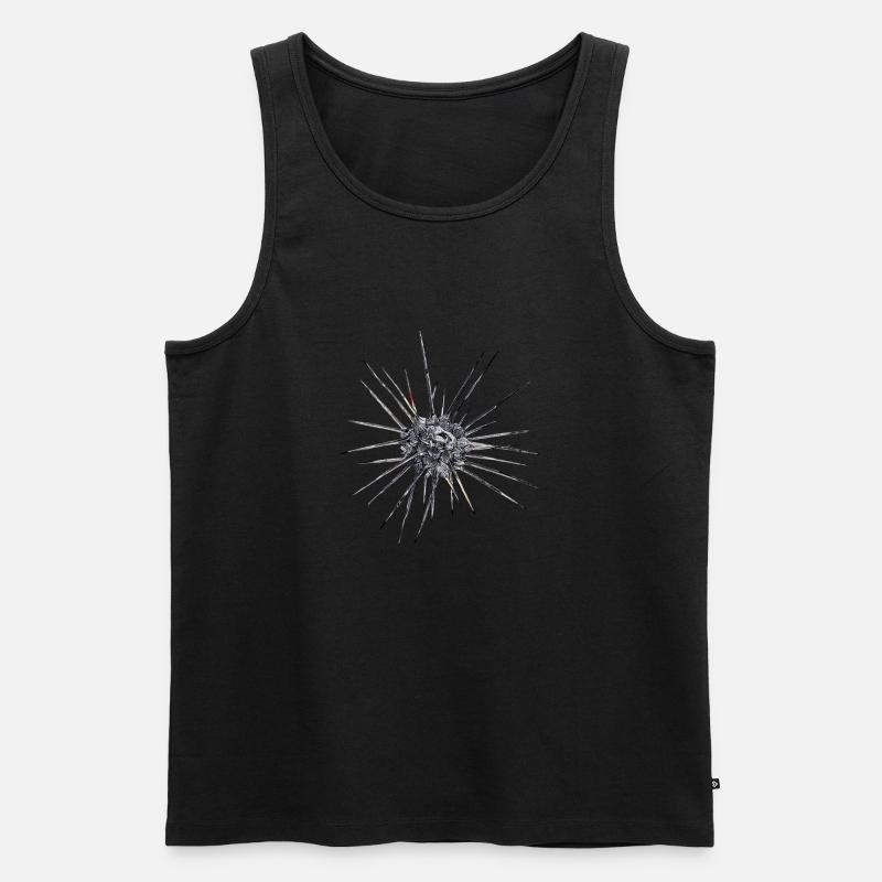 space Seestern - Männer Premium Bio Tank Top - Schwarz