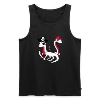 équipage amis équipe fête marin serpent pirate - Débardeur bio Premium Homme - noir - Devant - Michal (187cm)