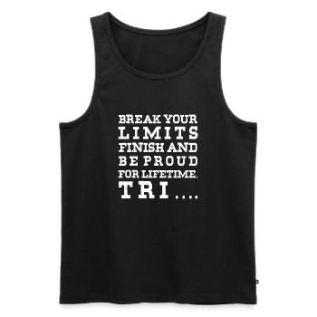 Triathlon - Men's Premium Organic Tank Top - black - Front - Michal (187cm)