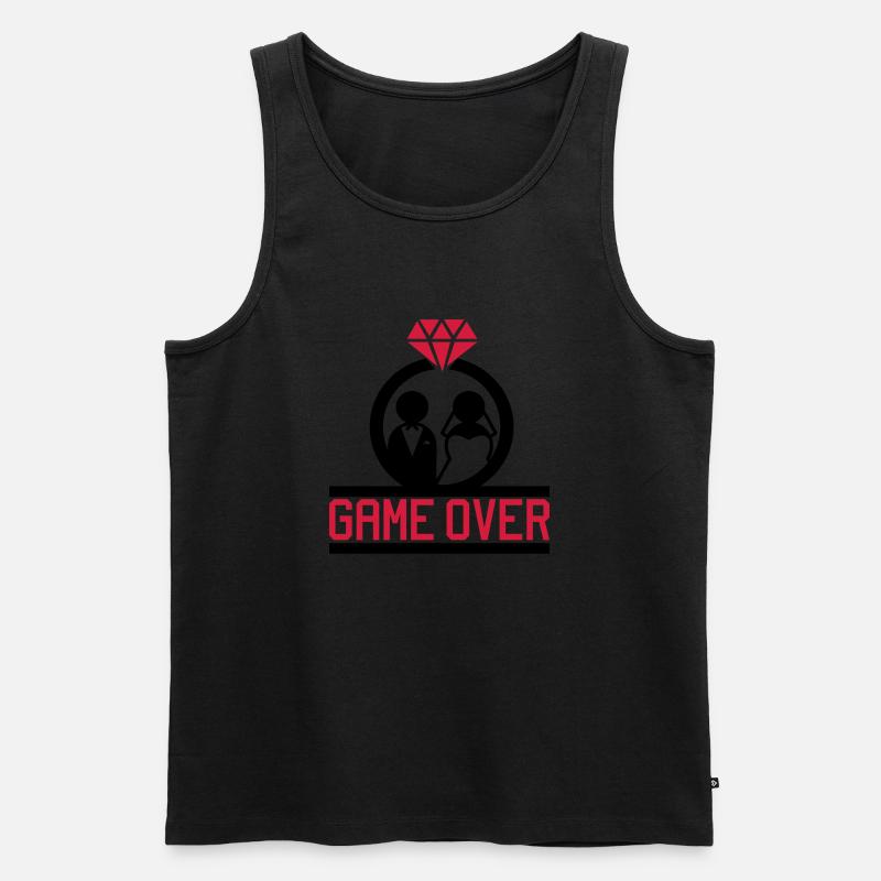 Game Over - Männer Premium Bio Tank Top - Schwarz