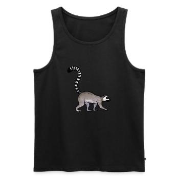 Lemurien / Lemur 02 - Débardeur bio Premium Homme - noir - Devant - AI Model Male 178 light (178cm)