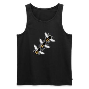 Bienen fliegen - Männer Premium Bio Tank Top - Schwarz - Vorne - Michal (187cm)