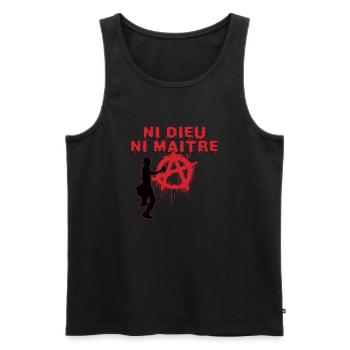 ni dieu ni maître - Débardeur bio Premium Homme - noir - Devant - Michal (187cm)