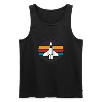 Space Force - Débardeur bio Premium Homme - noir - Devant - AI Model Male 178 light (178cm)