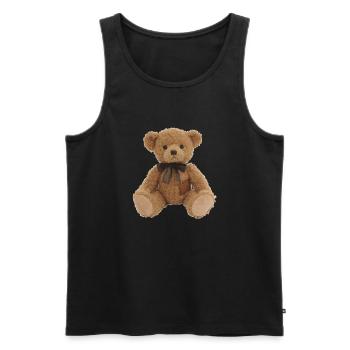 Teddy bear 01 - Men's Premium Organic Tank Top - black - Front - Michal (187cm)