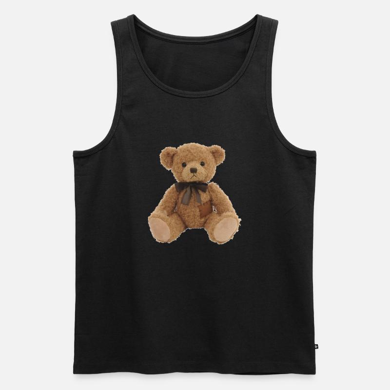 Teddybär 01 - Männer Premium Bio Tank Top - Schwarz