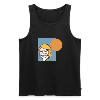 Sommersprosse - Männer Premium Bio Tank Top - Schwarz - Vorne - AI Model Male 178 light (178cm)