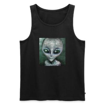Alien - Men's Premium Organic Tank Top - black - Front - Michal (187cm)