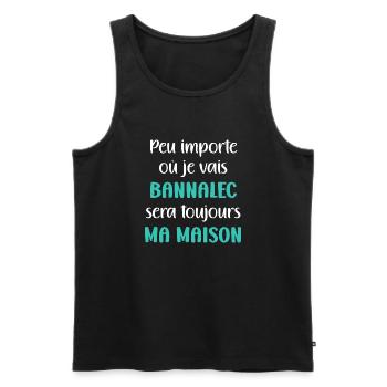 Bannalec ma maison - Débardeur bio Premium Homme - noir - Devant - Michal (187cm)