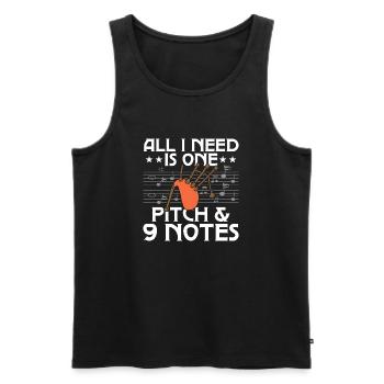 All I Need Is One Pitch & 9 Notes Bagpipe Bagpiper - Männer Premium Bio Tank Top - Schwarz - Vorne - Michal (187cm)