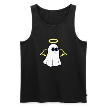 Guardian Angel Ghost - Men's Premium Organic Tank Top - black - Front - Michal (187cm)