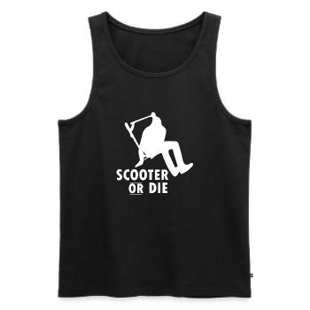 E-Scooter E-Roller Scooter - Männer Premium Bio Tank Top - Schwarz - Vorne - Michal (187cm)