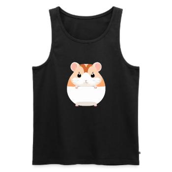 Mignon Dessin Animé Hamster Love Pet 18 - Débardeur bio Premium Homme - noir - Devant - Michal (187cm)