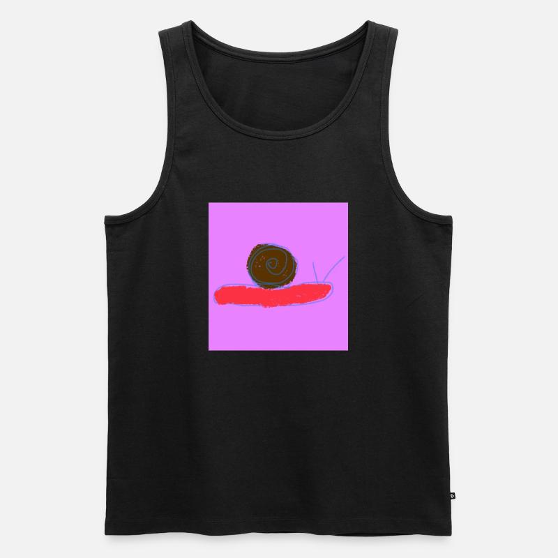 Schnecke - Männer Premium Bio Tank Top - Schwarz