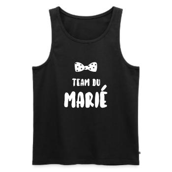 Team du marié - Débardeur bio Premium Homme - noir - Devant - Michal (187cm)