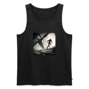 Towerrunning, Stairclimbing Workout - paradis du fitness - Débardeur bio Premium Homme - noir - Devant - AI Model Male 178 light (178cm)