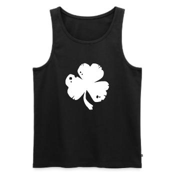 Trèfle fête de la St. Patrick - Débardeur bio Premium Homme - noir - Devant - AI Model Male 178 light (178cm)