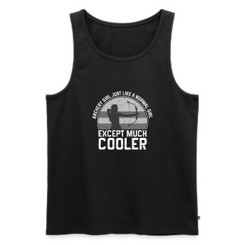 Lustiger Bogensport Spruch Bogenschießen - Männer Premium Bio Tank Top - Schwarz - Vorne - Michal (187cm)