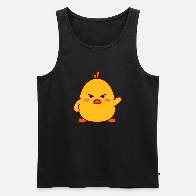 Angry Chicken - Männer Premium Bio Tank Top - Schwarz