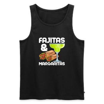 Fajitas & Margaritas Food Wrap Foodie Taco - Männer Premium Bio Tank Top - Schwarz - Vorne - AI Model Male 178 light (178cm)