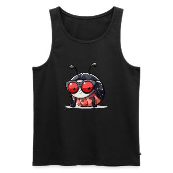 Aki Marienkäfer - Männer Premium Bio Tank Top - Schwarz - Vorne - Michal (187cm)