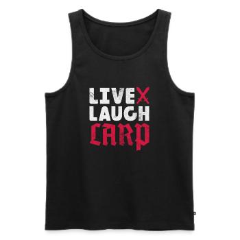 Larp de rire en direct - Débardeur bio Premium Homme - noir - Devant - AI Model Male 178 light (178cm)