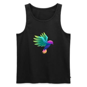 Nature Conservation Bird Colorful - Men's Premium Organic Tank Top - black - Front - Michal (187cm)