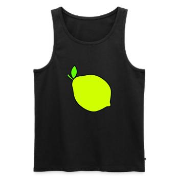 lemon - Men's Premium Organic Tank Top - black - Front - Michal (187cm)