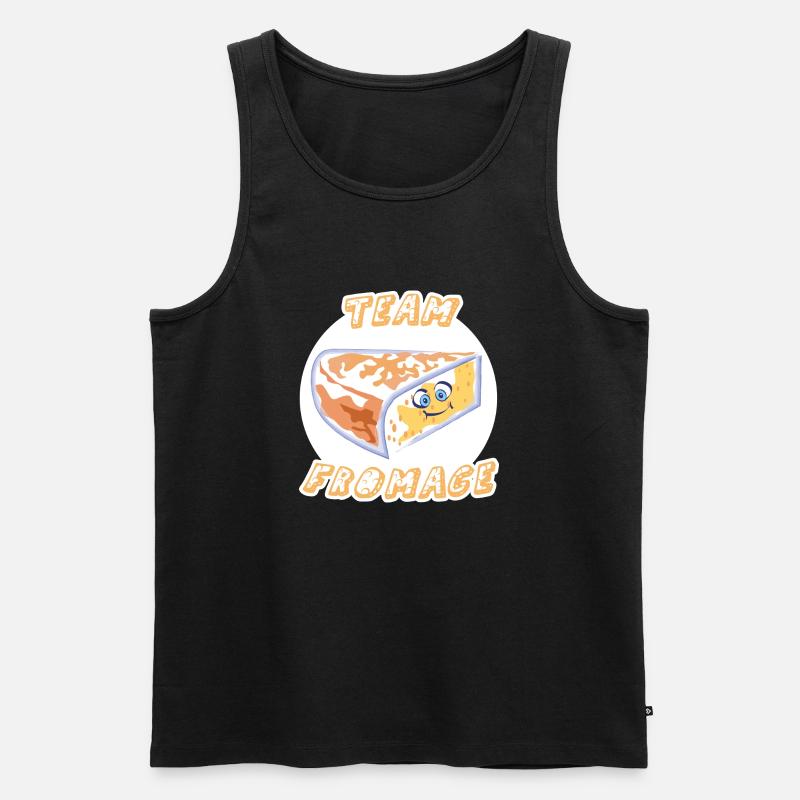 Team Käse - Männer Premium Bio Tank Top - Schwarz
