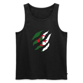 Algerian Flag - Algerian Gift Idea - Men's Premium Organic Tank Top - black - Front - AI Model Male 178 light (178cm)