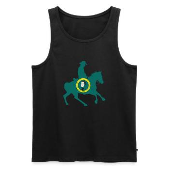 Flagge des Bundesstaates Washington Cowboy - Männer Premium Bio Tank Top - Schwarz - Vorne - AI Model Male 178 light (178cm)