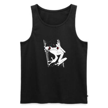 Grenouille - Débardeur bio Premium Homme - noir - Devant - Michal (187cm)