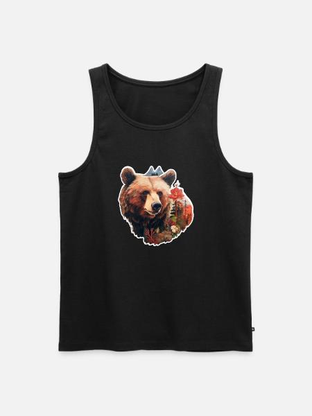 Bear in the wild - Men's Premium Organic Tank Top - black