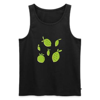 lemon orange lime - Men's Premium Organic Tank Top - black - Front - AI Model Male 178 light (178cm)